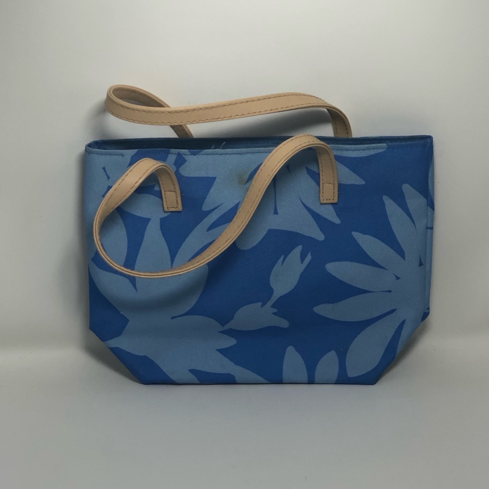 Blue and Tan Mini Hand Bag